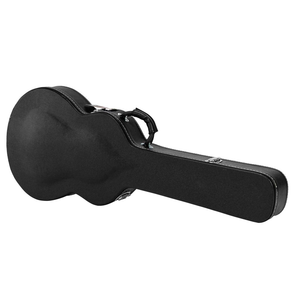 Portable Electric Guitar Hard Case, PU Leather, Black U406693