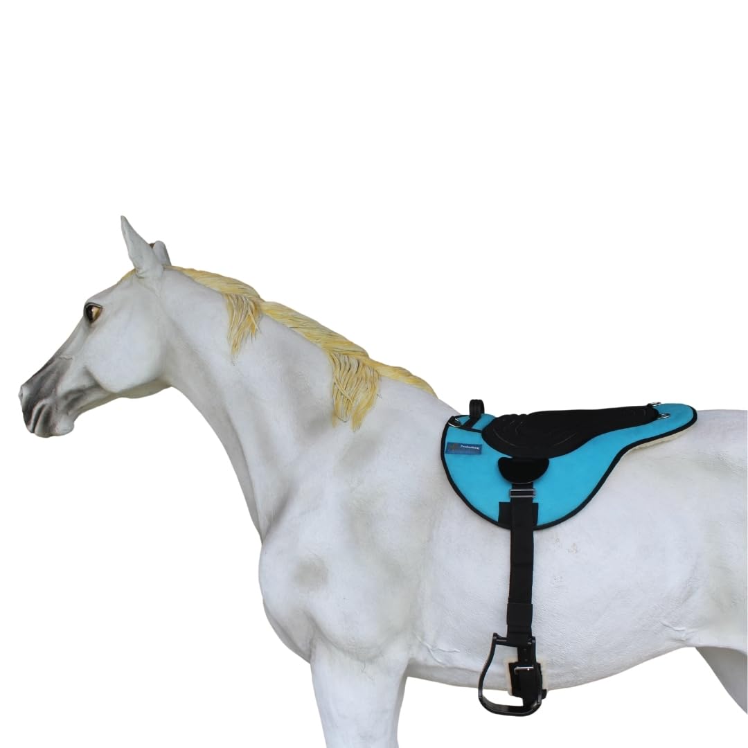 Turquoise Fleece Padded Bareback Pad with Cinch I275