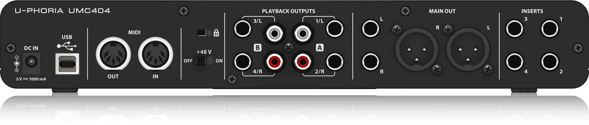 4x4 USB Audio/MIDI Interface with Mic Preamplifiers I945031