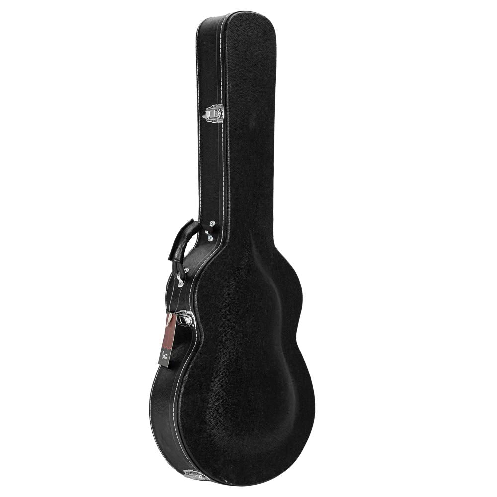 Portable Electric Guitar Hard Case, PU Leather, Black U406693