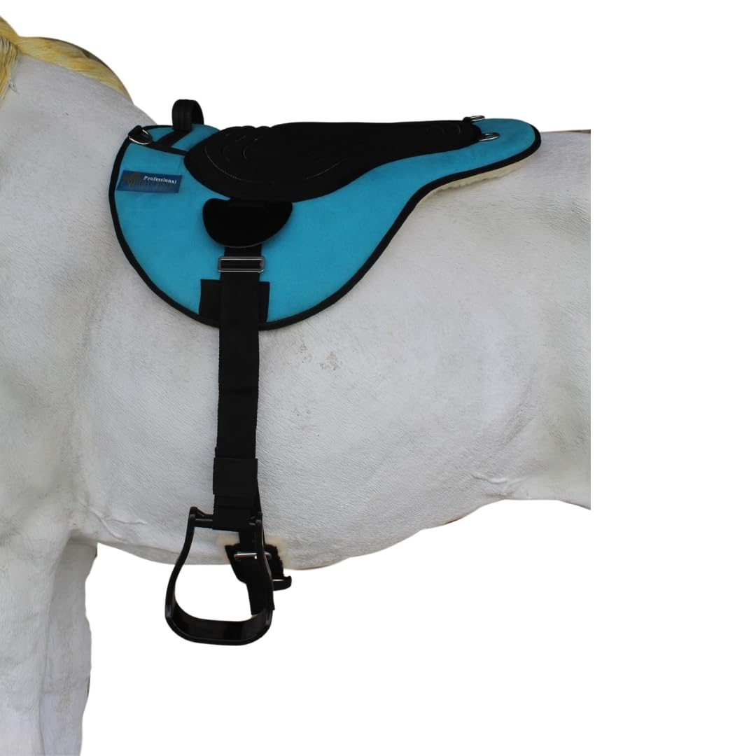 Turquoise Fleece Padded Bareback Pad with Cinch I275
