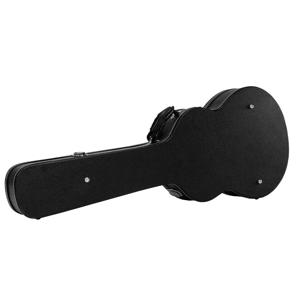 Portable Electric Guitar Hard Case, PU Leather, Black U406693