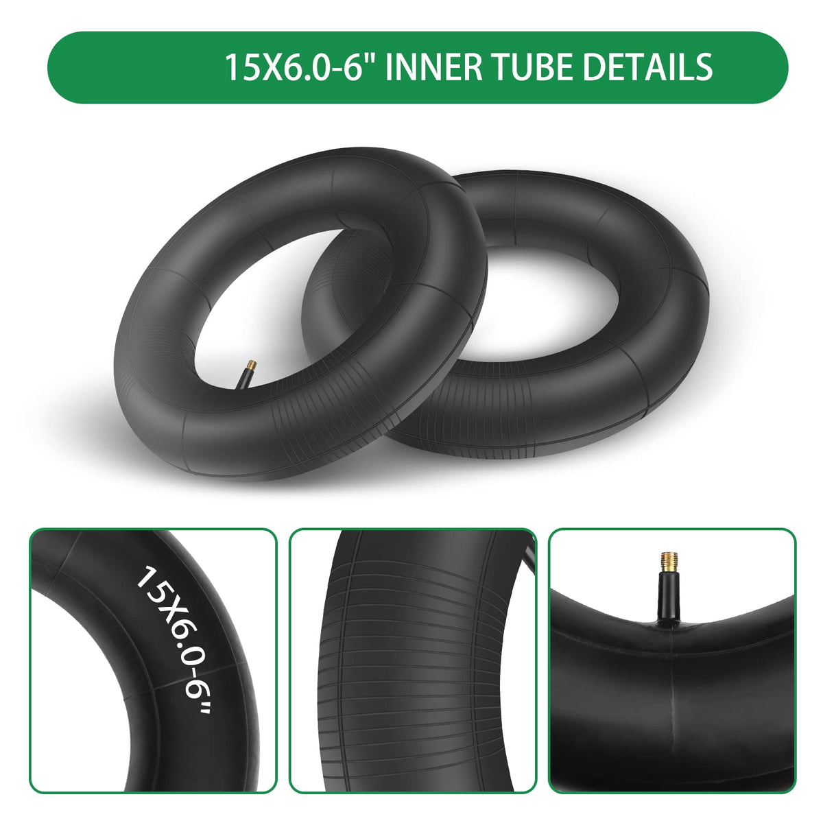 15x6.00-6 Inner Tube with TR-13 Straight Valve Stem P516736