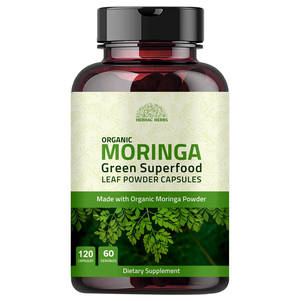 Organic Moringa Capsules 120 Capsules 1000mg Non GMO Gluten Free I639754