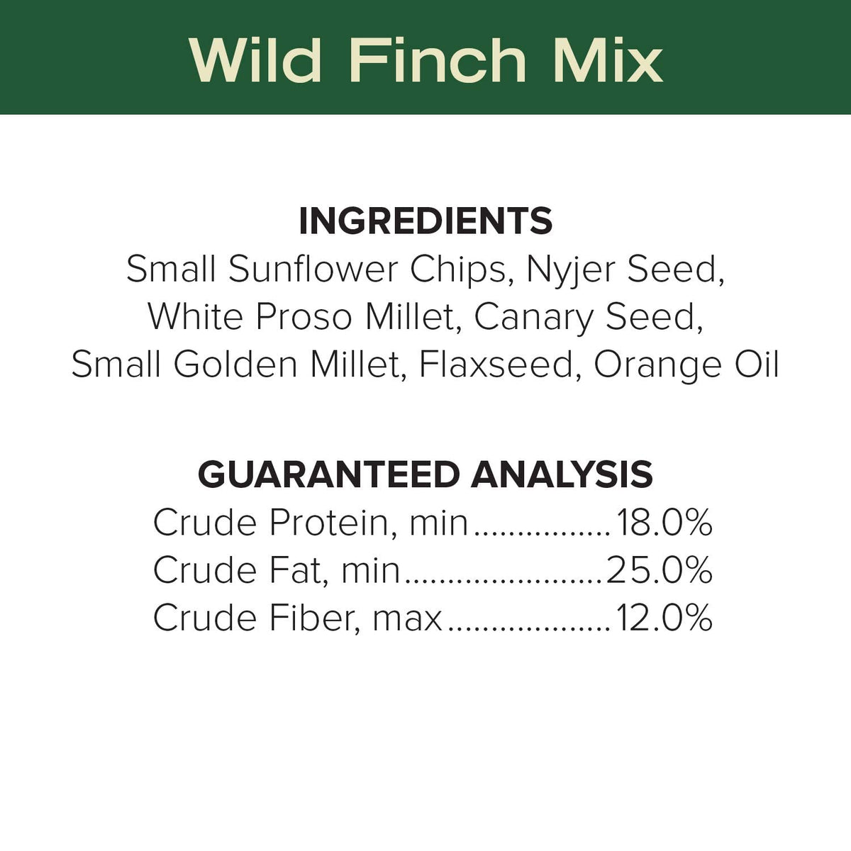 Finch Wild Bird Seed 20lb Bag O9092