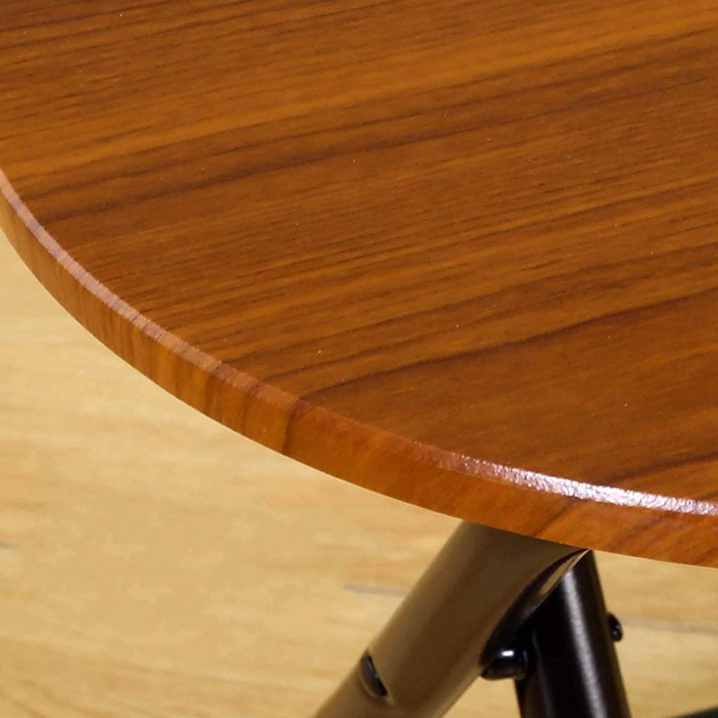 Black Round Folding Stool with Metal Frame Q293