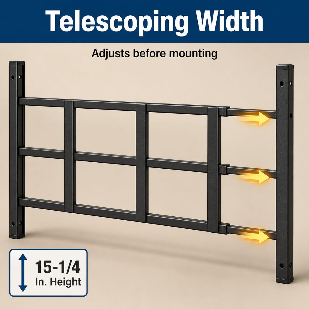 Black Carbon Steel 3-Bar Window Grill J7256