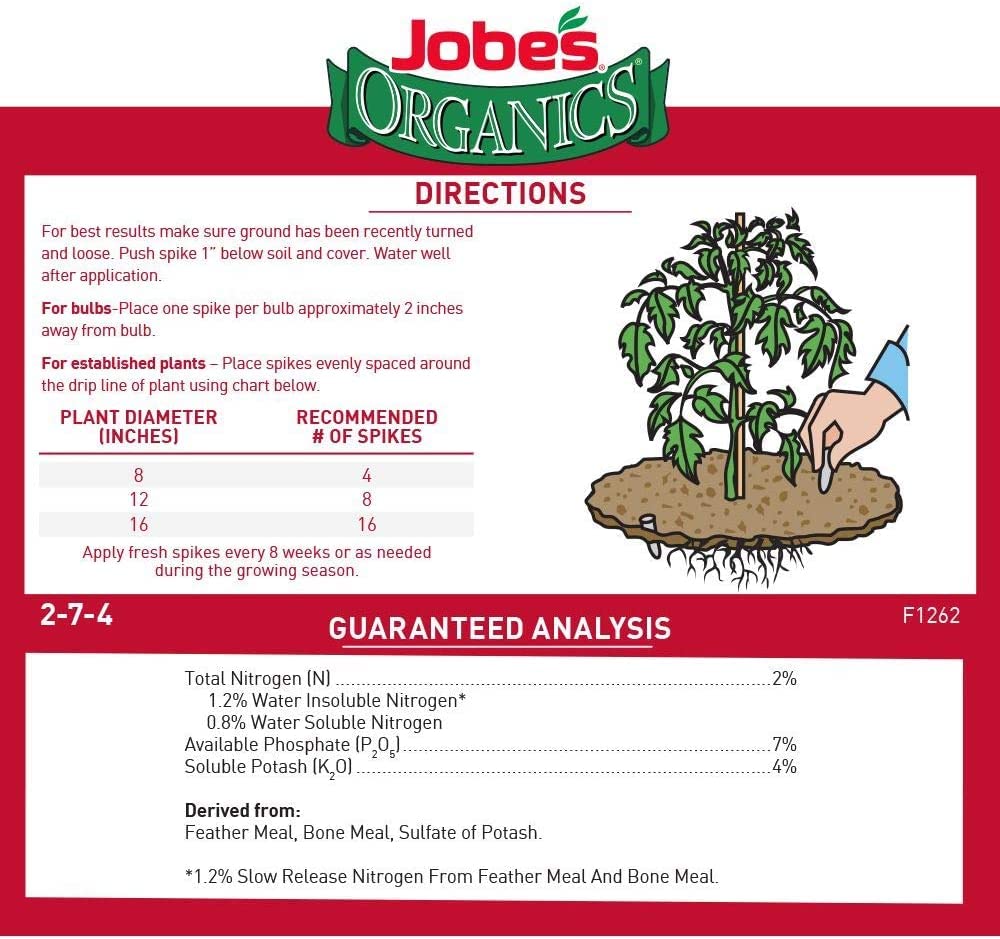 Organic Vegetable & Tomato Fertilizer Spikes, 50 Spikes Z3929