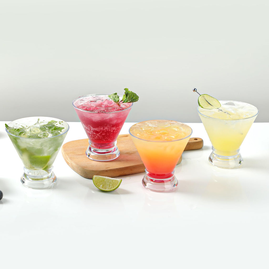 Set of 4 10oz Unbreakable Tritan Stemless Cocktail Glasses N40486