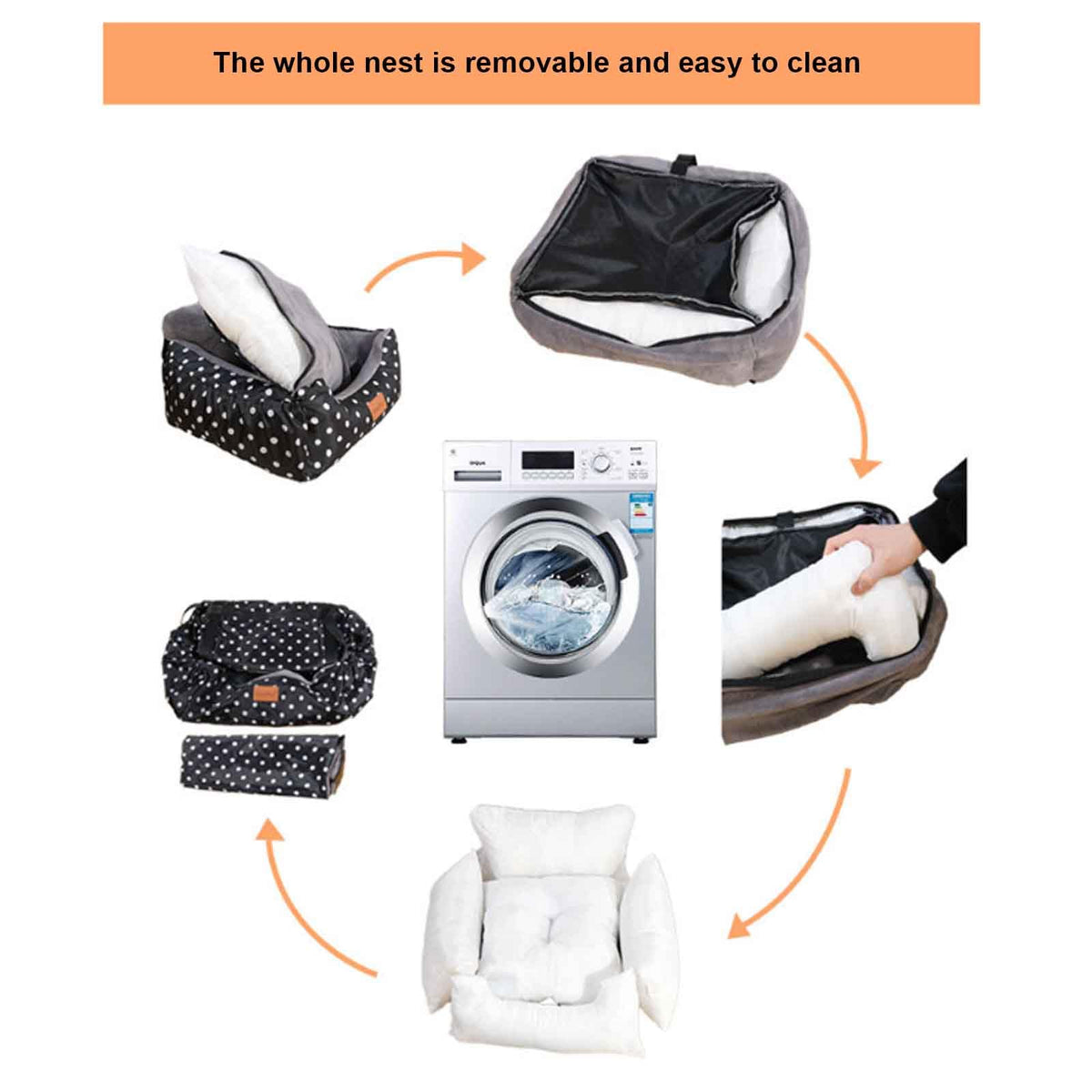 2-in-1 Waterproof Pet Car Seat & Car Bed O971455