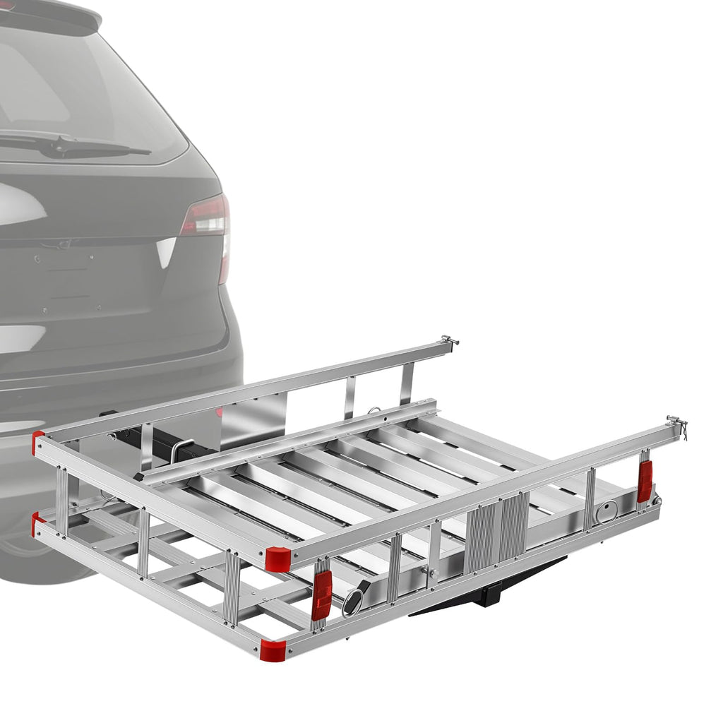 500LBS Aluminum Hitch Wheelchair Carrier with Folding Ramp F59716