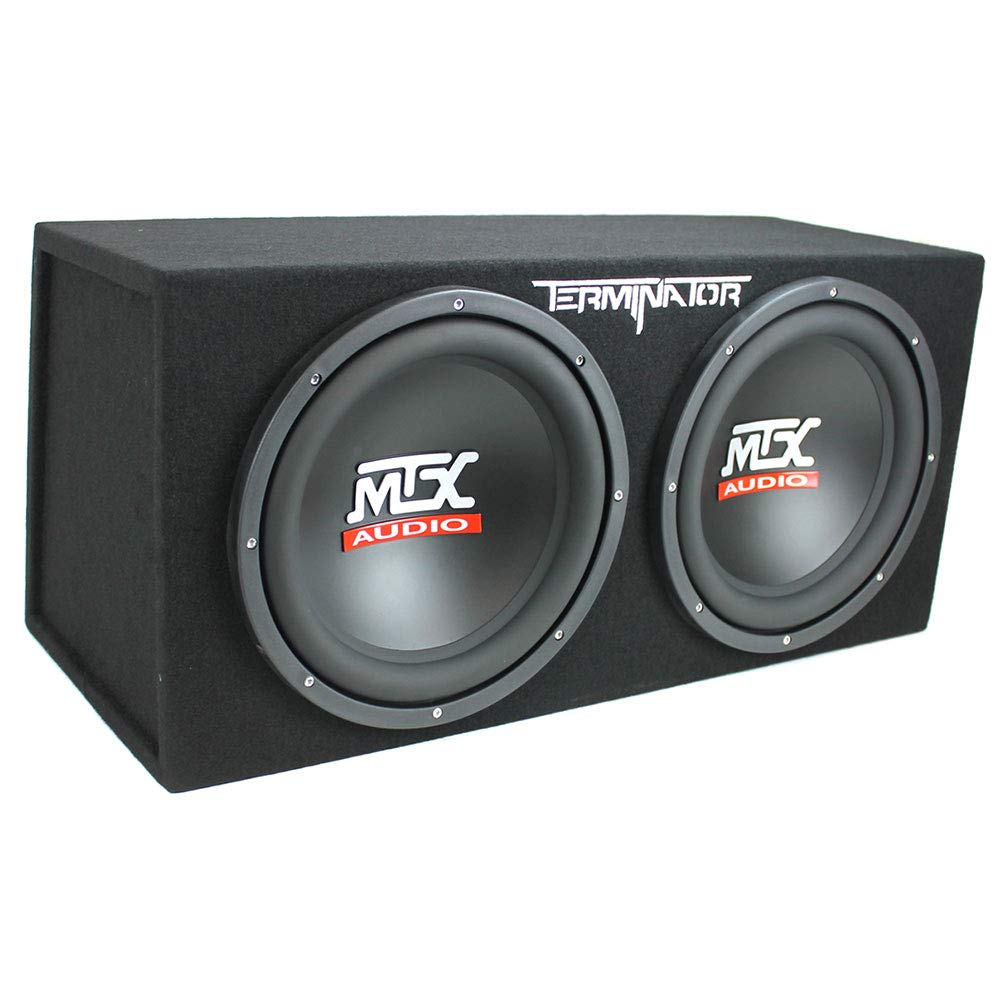 Dual 12" Subwoofers Loaded Enclosure with Amp & Wiring Kit H740181