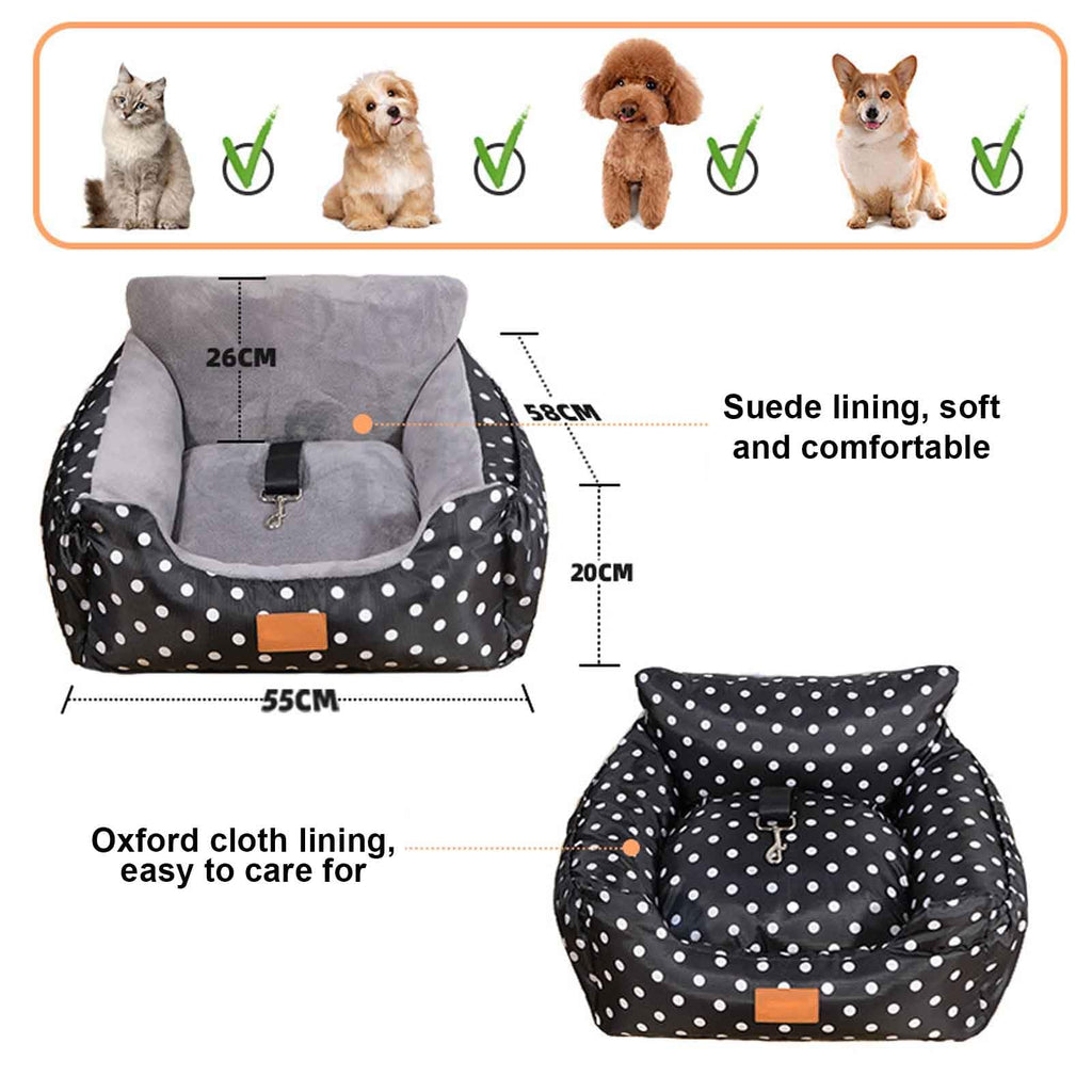 2-in-1 Waterproof Pet Car Seat & Car Bed O971455