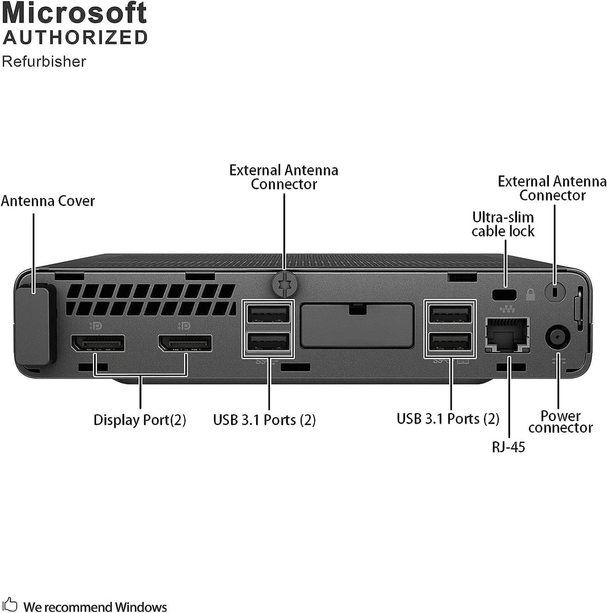 Mini Desktop PC, Intel Core i5-8500, 16 GB RAM, 512 GB SSD U102026