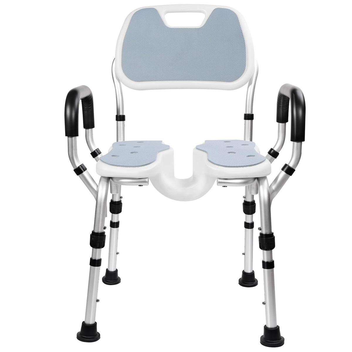 Shower Chair with U-Shaped Seat, Adjustable Height, 350 lb U9771