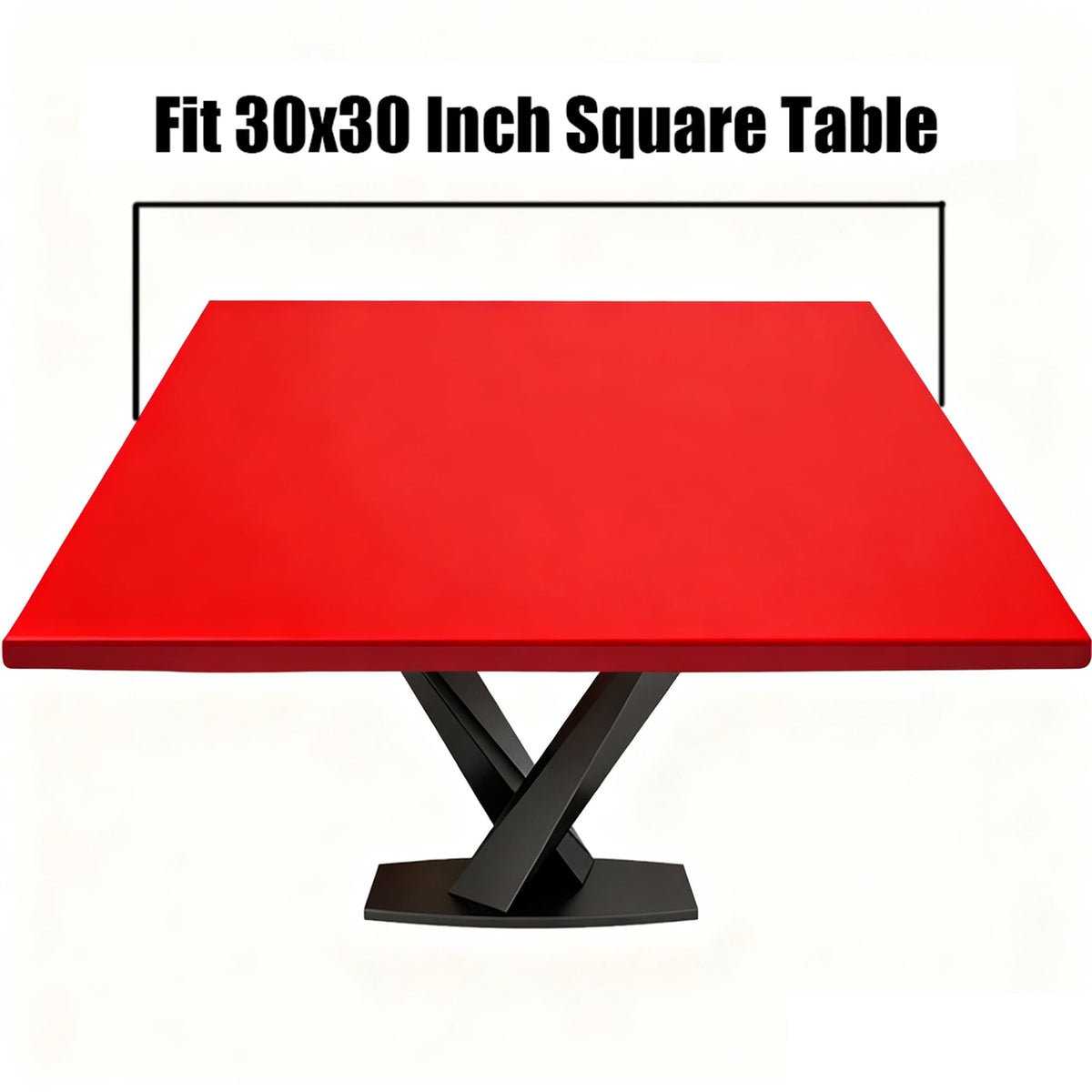 Fitted Square Oval Tablecloth with Elastic Edges 30"x30" Z37356