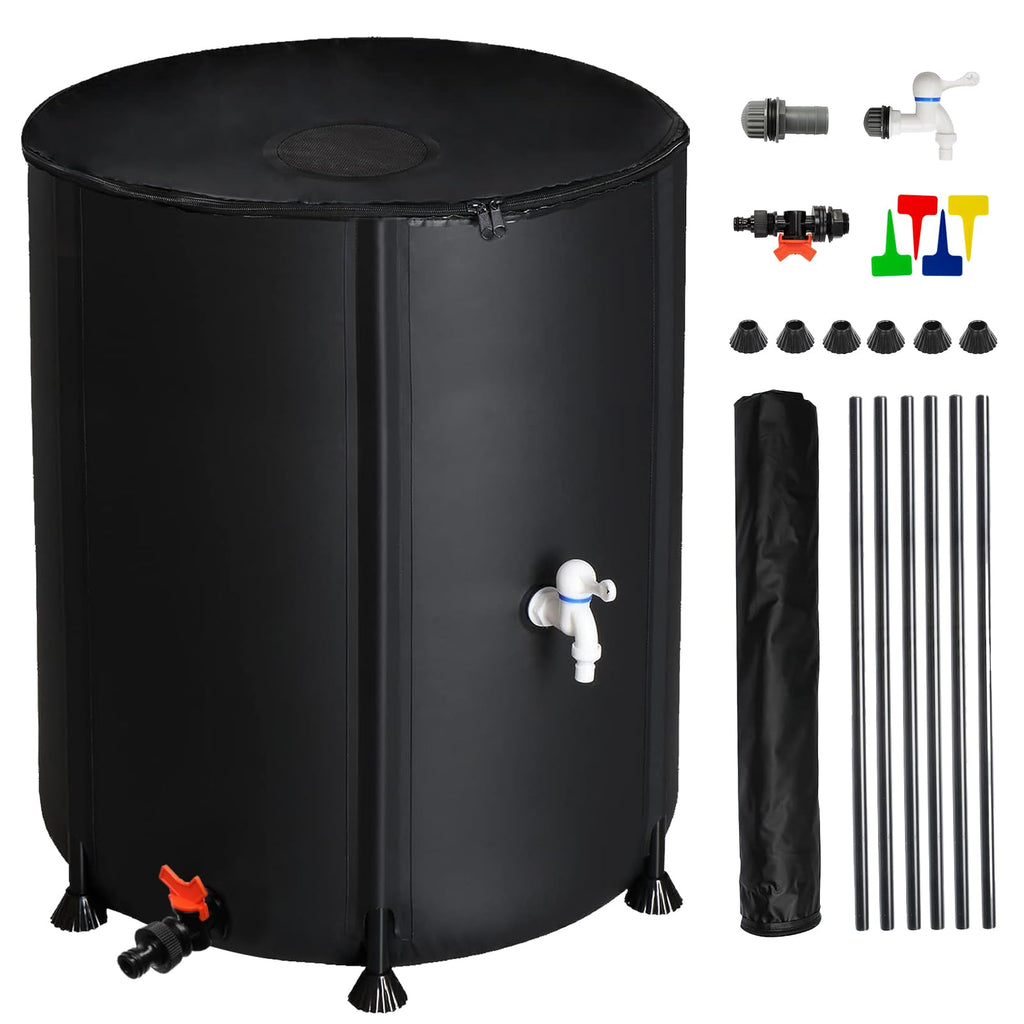 Collapsible 50 Gallon Rain Barrel with Spigot R420