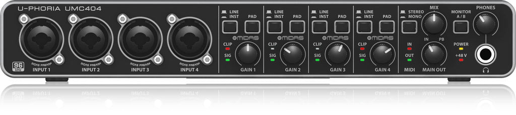 4x4 USB Audio/MIDI Interface with Mic Preamplifiers I945031