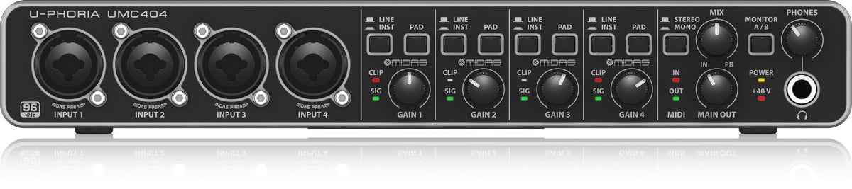 4x4 USB Audio/MIDI Interface with Mic Preamplifiers I945031