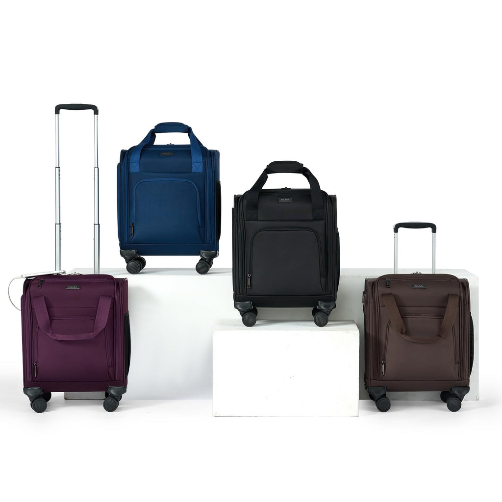 Black 16-inch Underseat Carry On Luggage with Wheels E327