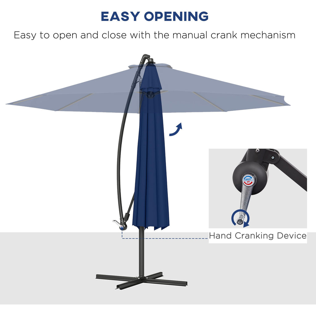 10' Cantilever Tilt Offset Patio Umbrella Z663