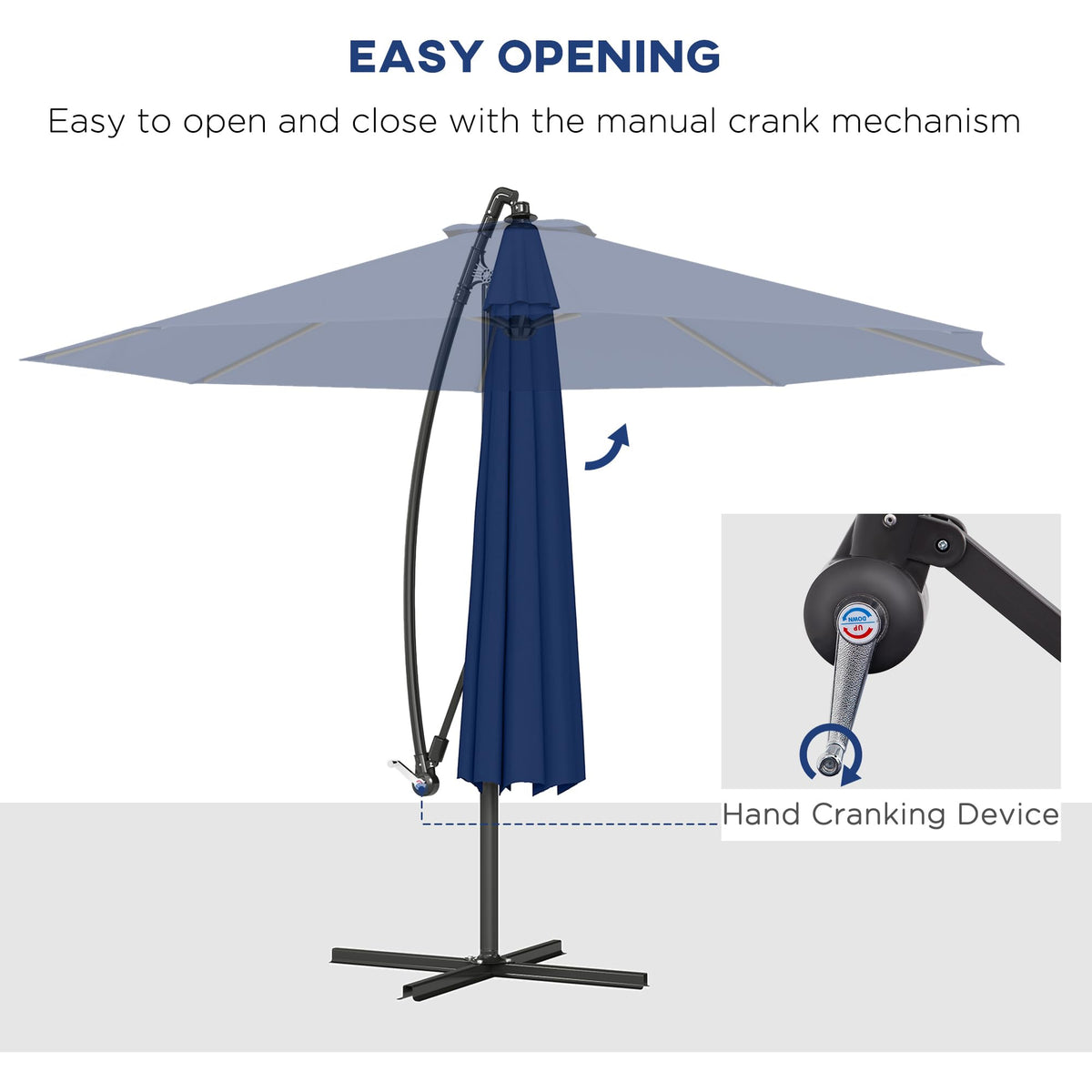 10' Cantilever Tilt Offset Patio Umbrella Z663