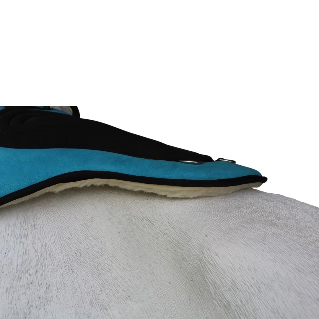 Turquoise Fleece Padded Bareback Pad with Cinch I275