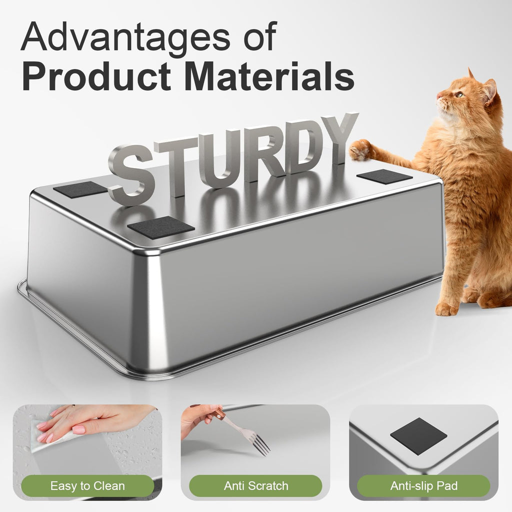 XL Stainless Steel Enclosed Litter Box with Lid Z223048