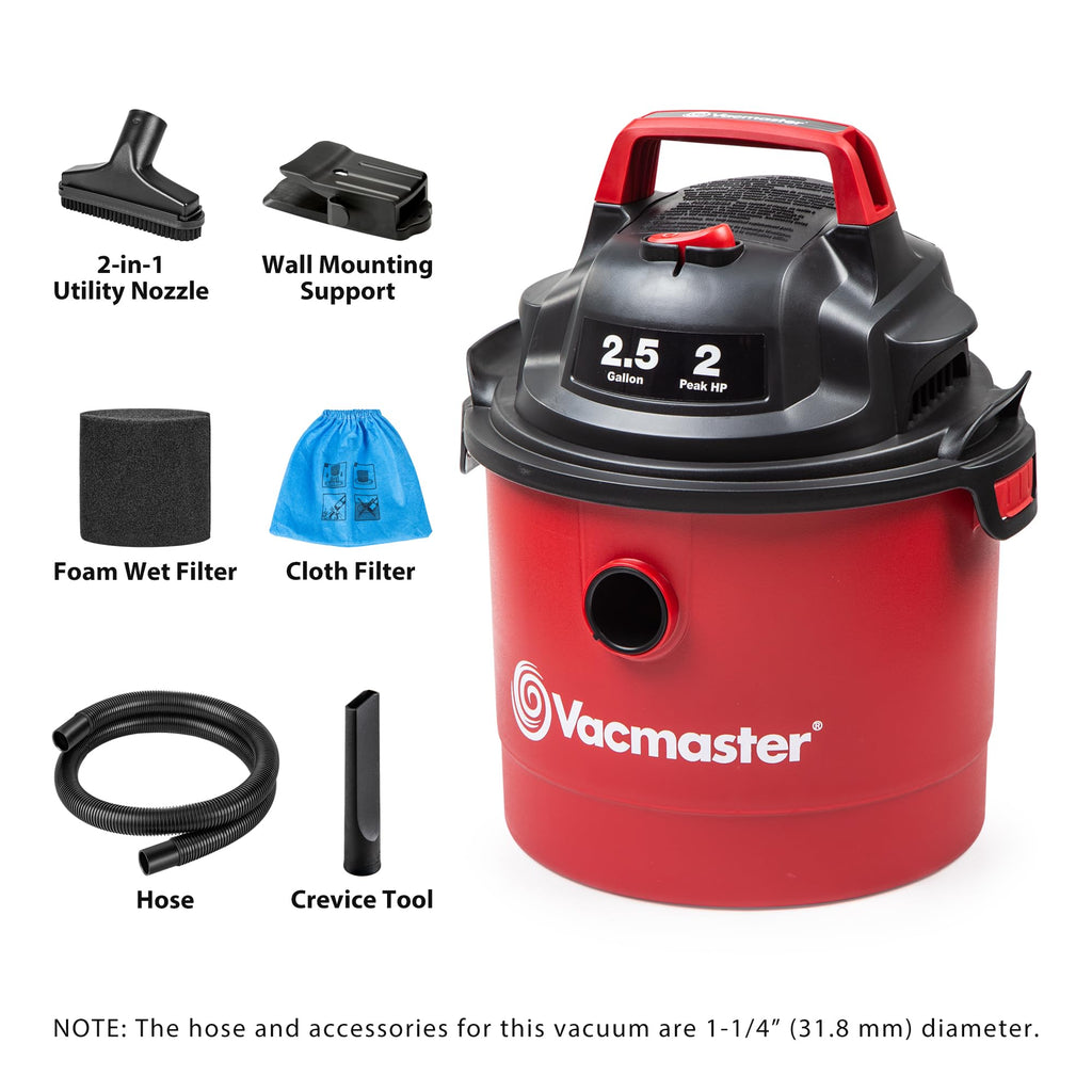 2.5-Gal Wall Mount Wet/Dry Vacuum L325
