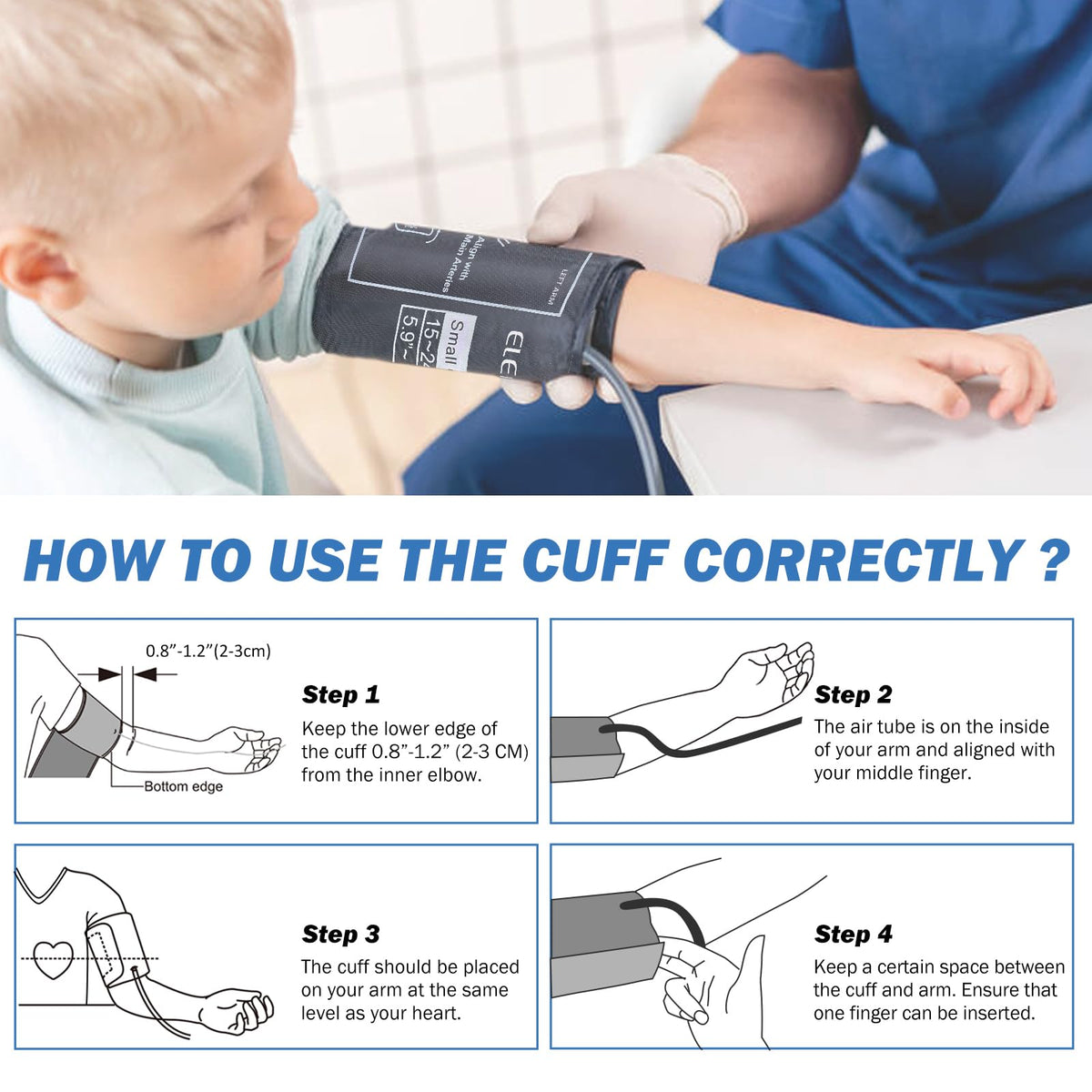 Pediatric Blood Pressure Cuff 5.9-9.5 Inch G901