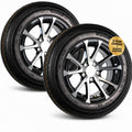 2 Pack Trailer Tire Rim Assembly Black I978811
