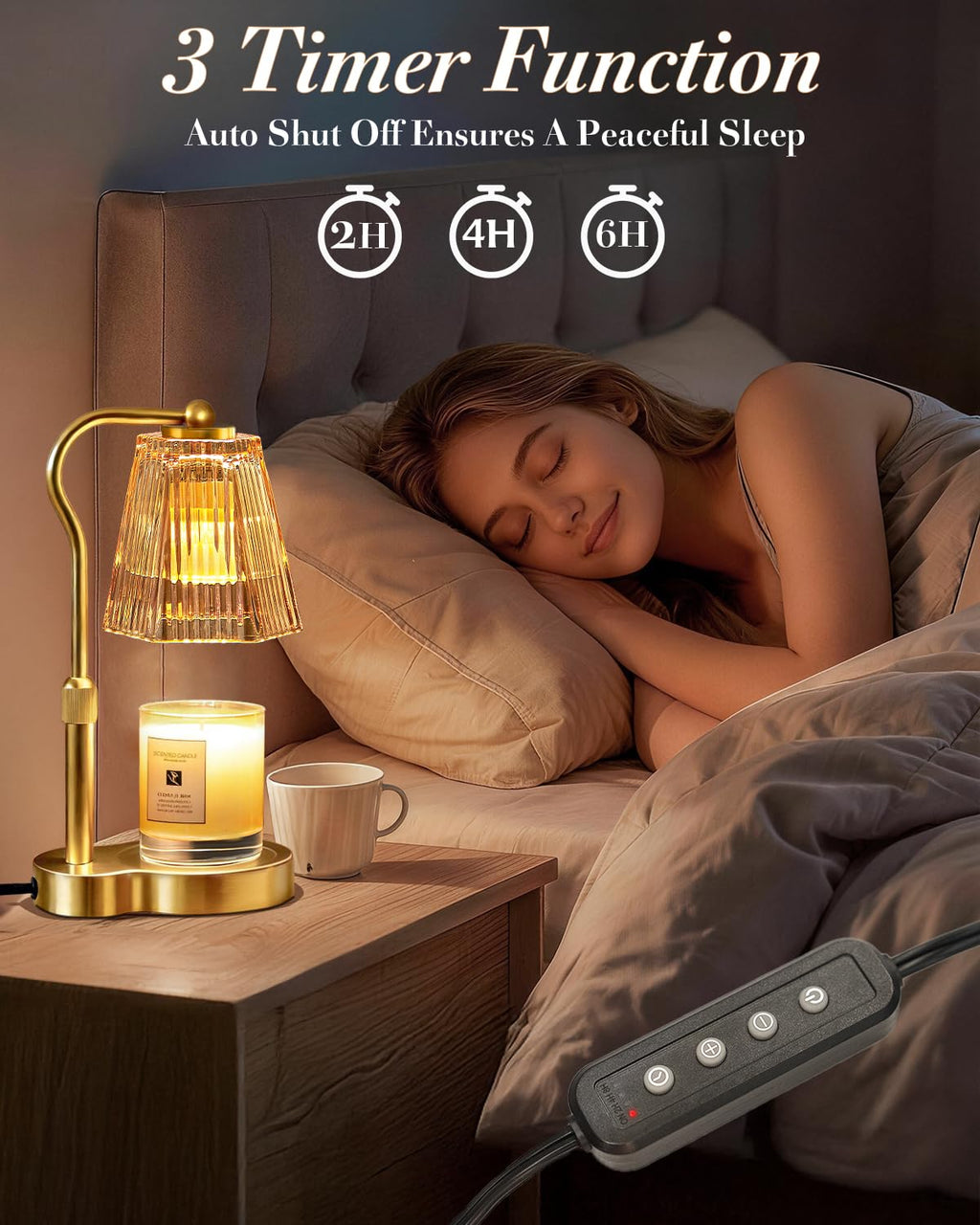 Candle Warmer Lamp with Timer & Dimmable Settings U2153