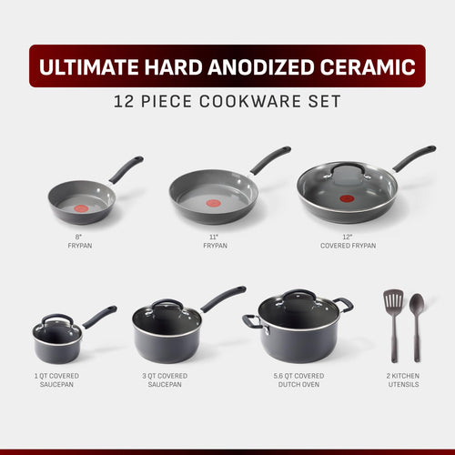 12-Piece Ceramic Nonstick Cookware Set H718
