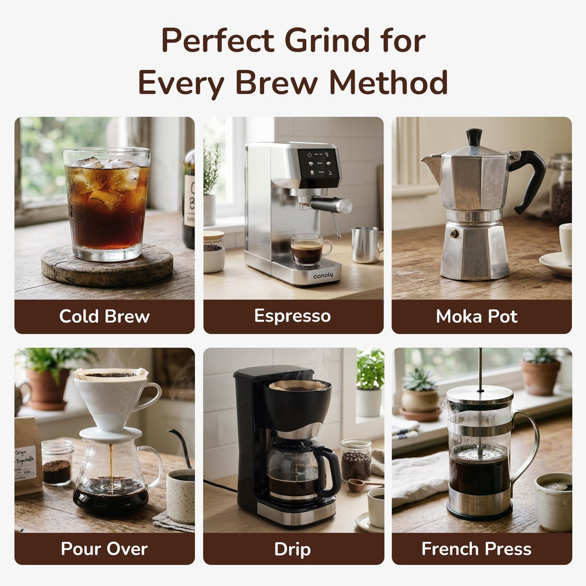 Electric Burr Coffee Grinder, 48 Grind Settings U461779
