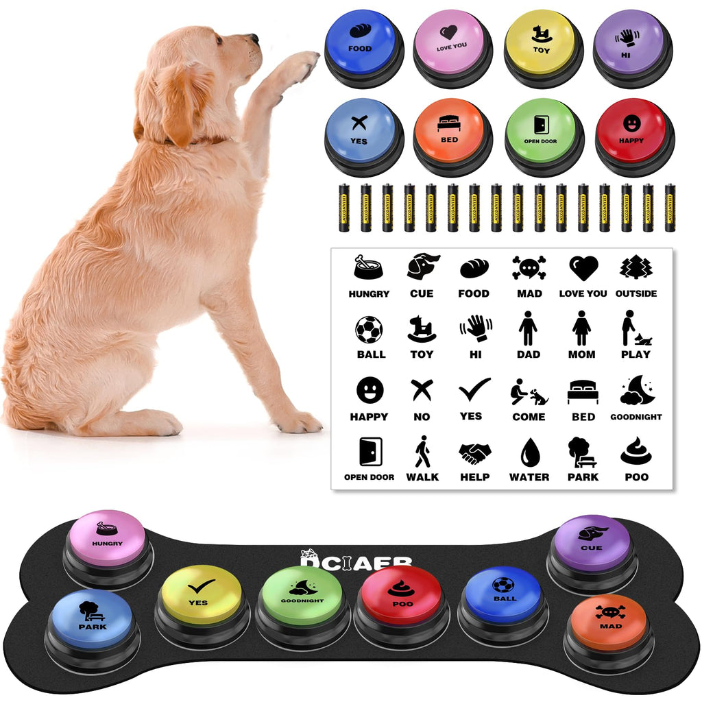 8 Recordable Sound Buttons Dog Training Toy N361