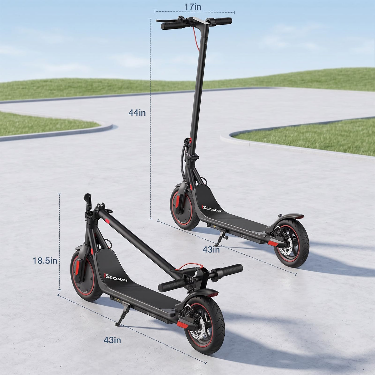 Electric Scooter with 8.5" Pneumatic Tires H39030