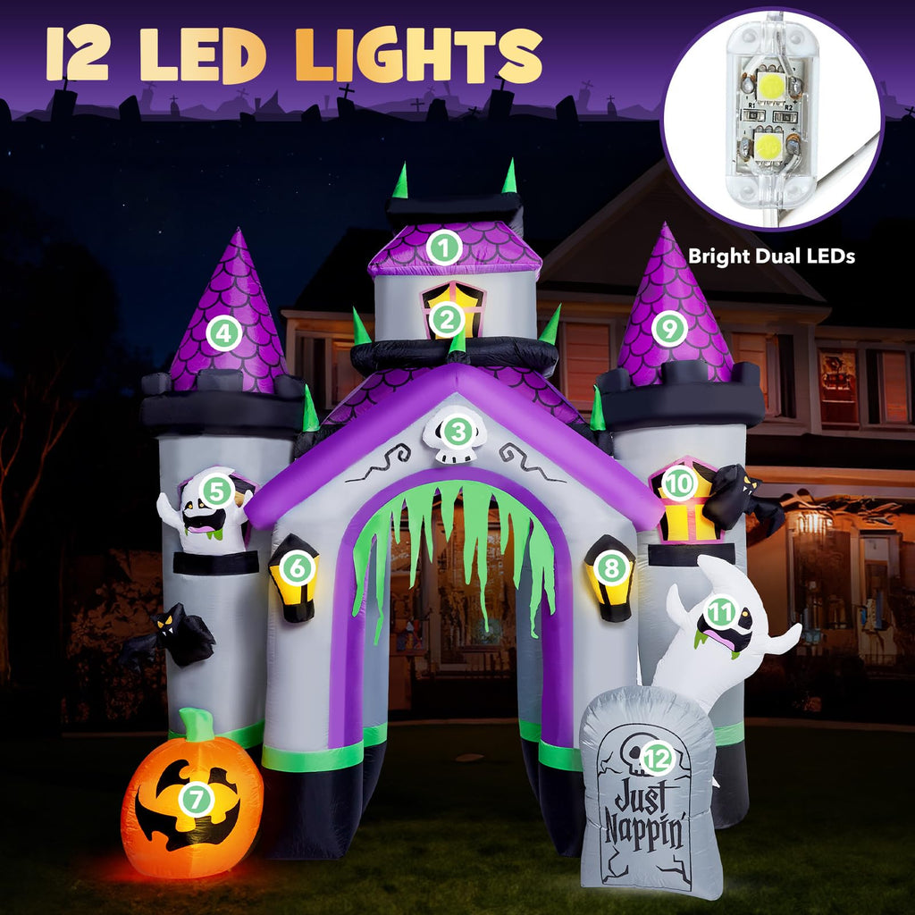 12 FT Halloween Inflatable Archway Outdoor Decoration D8442