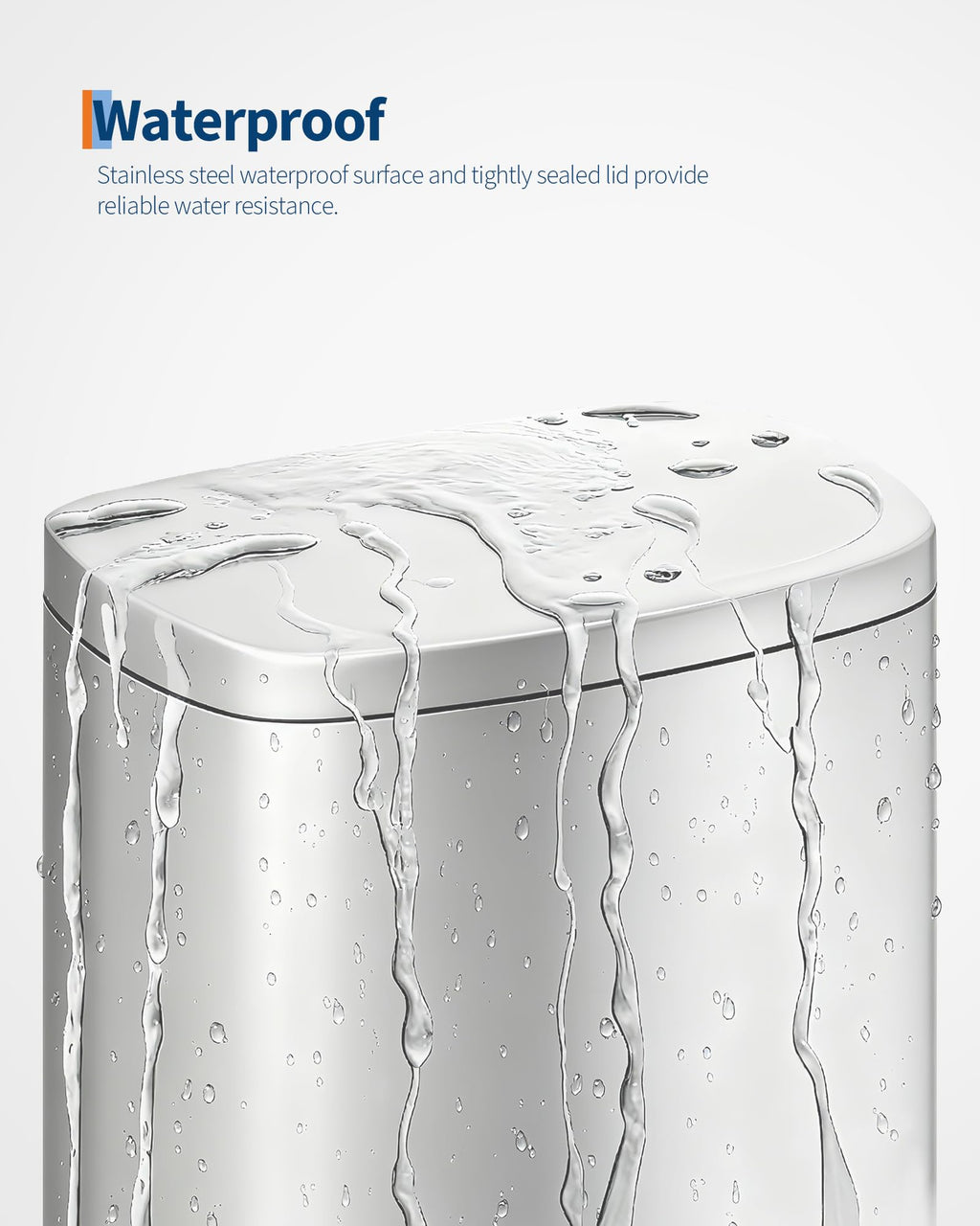 Step-on Stainless Steel Kitchen Trash Can 13 Gal O720