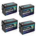 12V 1200Ah Lithium LiFePO4 Battery 4 Pack with 200A BMS K826