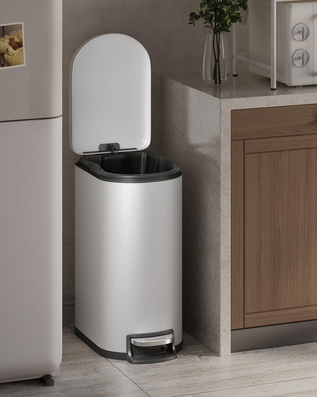 13.2 Gallon Stainless Steel Kitchen Trash Can R500