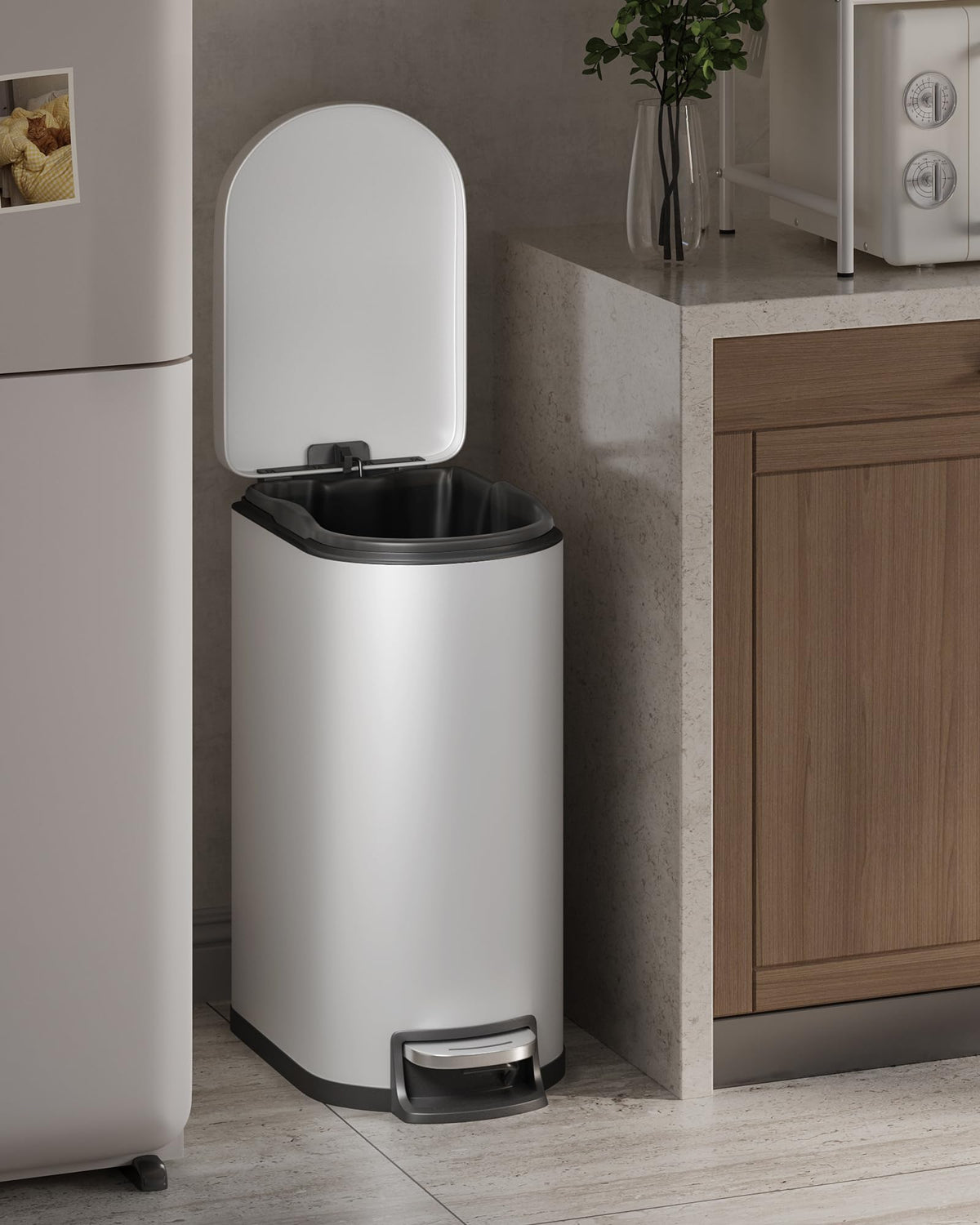 13.2 Gallon Stainless Steel Kitchen Trash Can R500