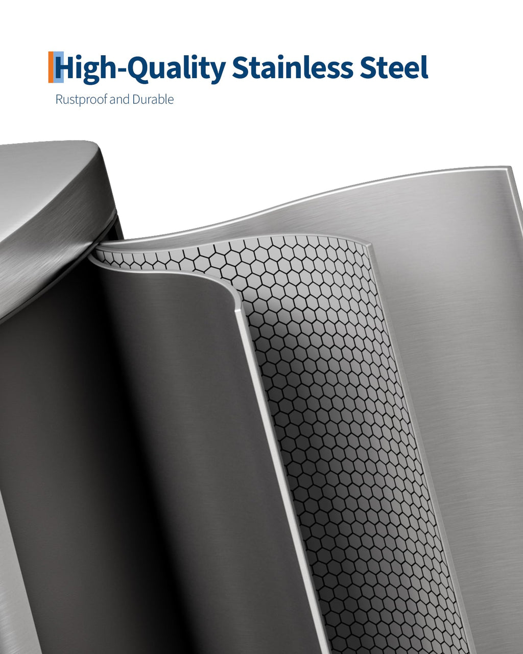 Step-on Stainless Steel Kitchen Trash Can 13 Gal O720