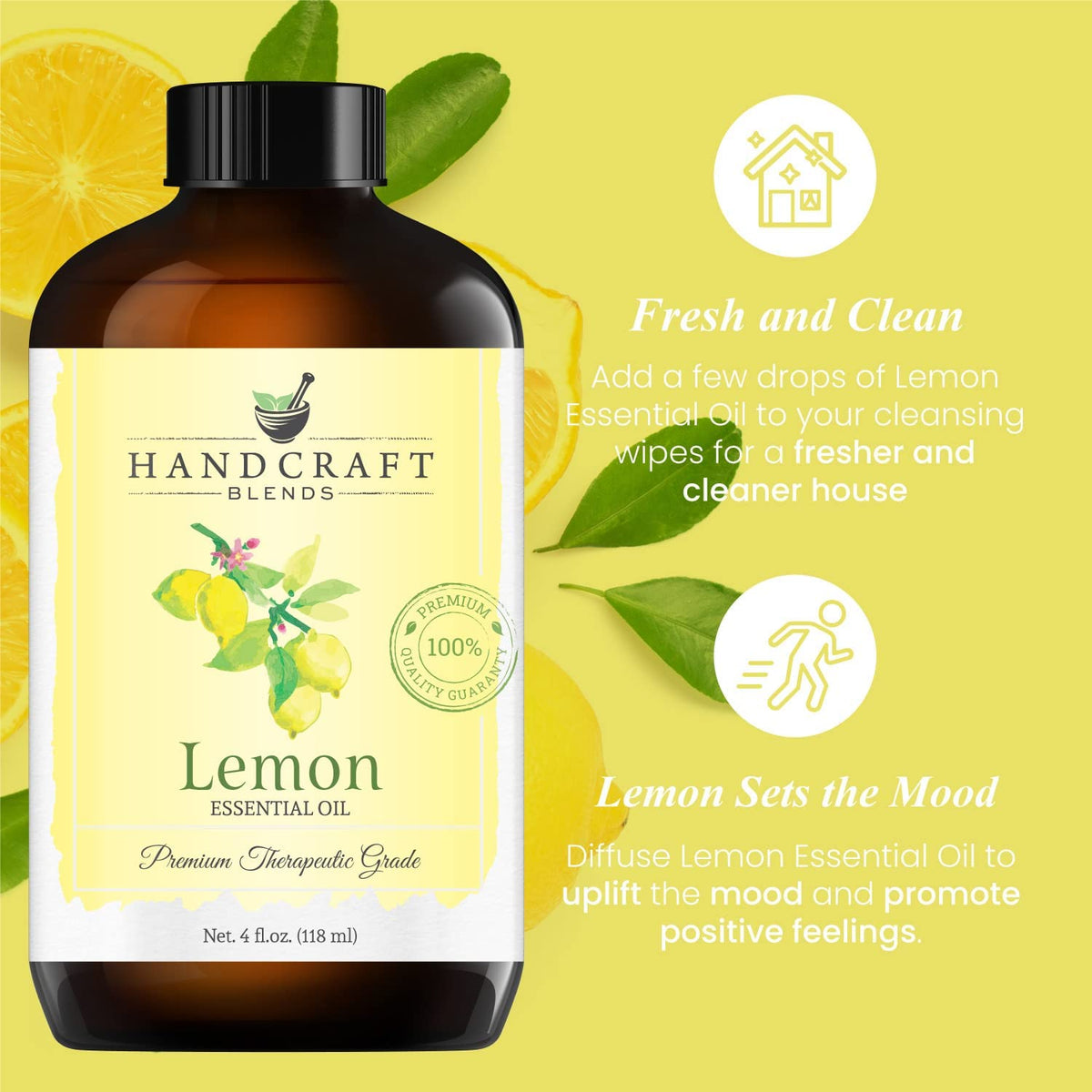 Lemon Peppermint Lavender Essential Oil Set 4 Fl. Oz P49390