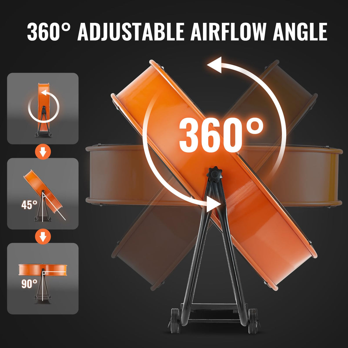 24" High Velocity 3-Speed Industrial Drum Fan C5397