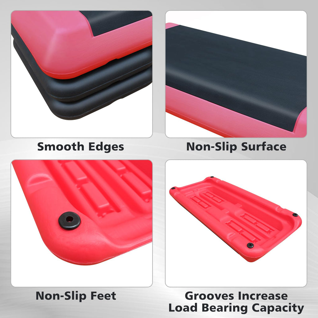 28.5'' Adjustable Aerobic Step Platform with 4 Stackable Risers E85117