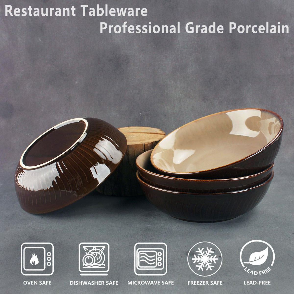 44 Ounce Ceramic Bowl Set of 4 V830