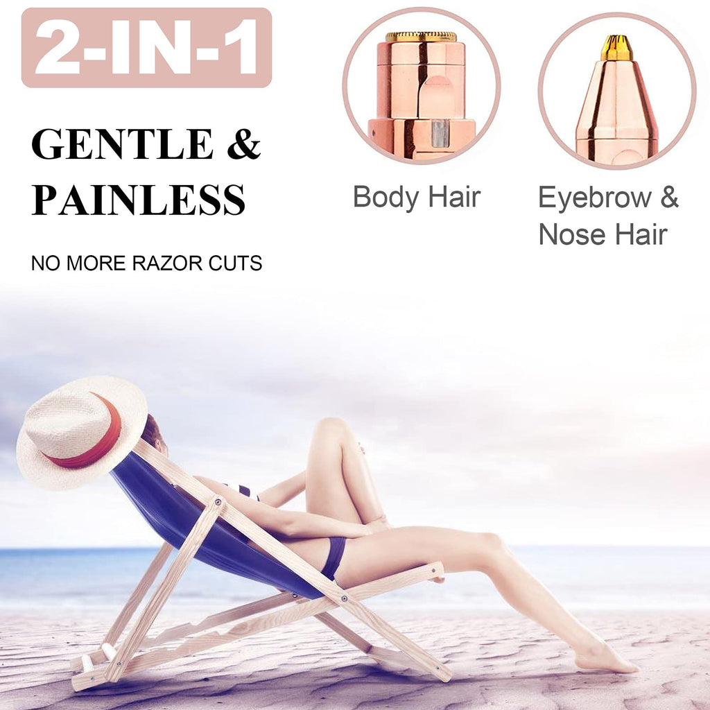 Facial Hair Remover 2-in-1 Rechargeable Epilator White F3838
