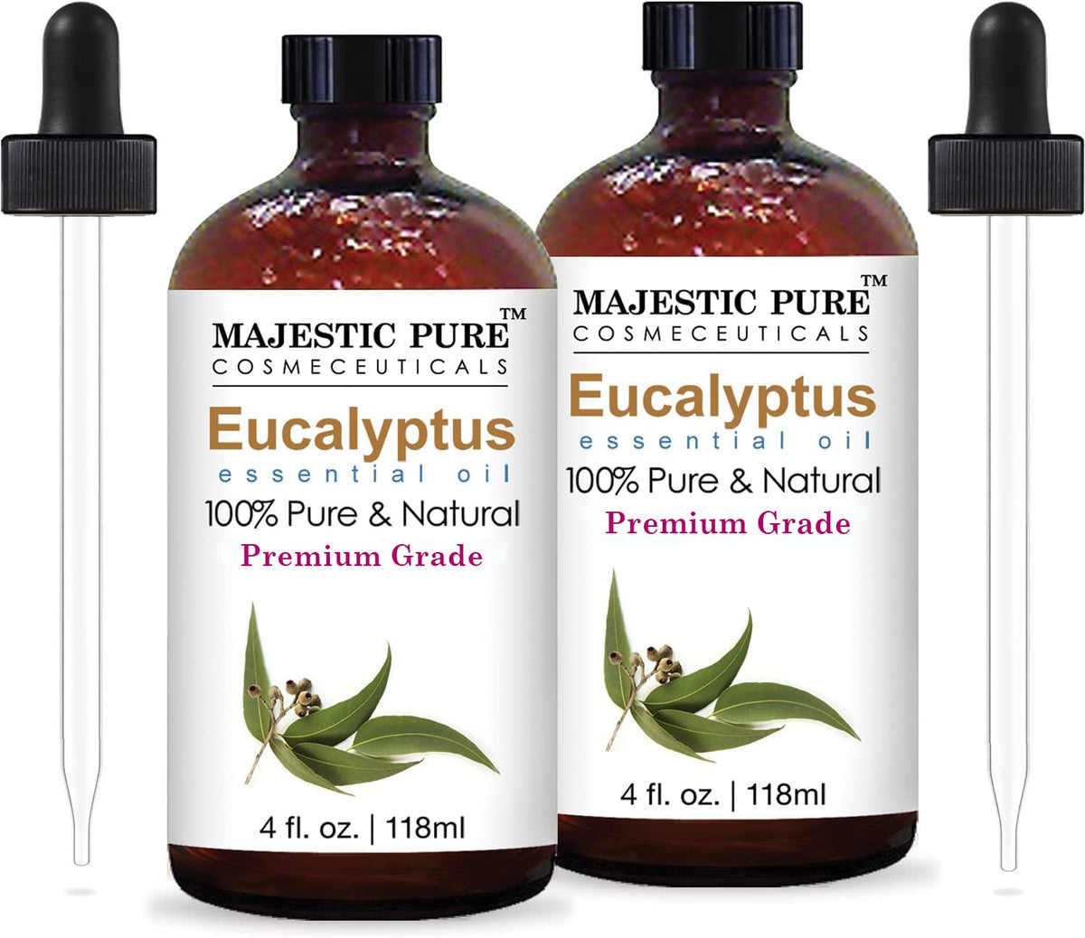 Peppermint and Eucalyptus Essential Oil 4 fl oz Pack of 2 P495