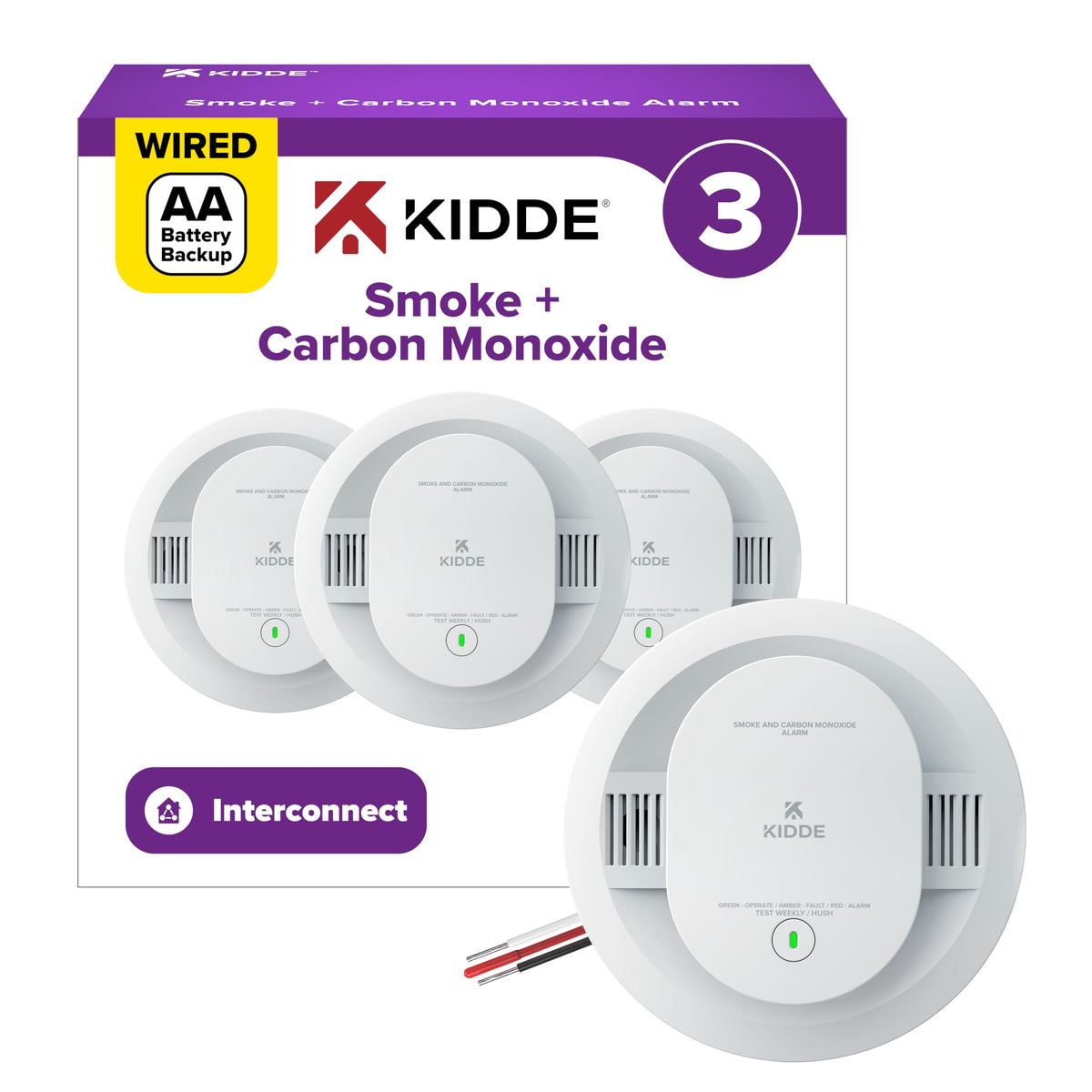 Smoke & CO Detector 3 Pack V7211