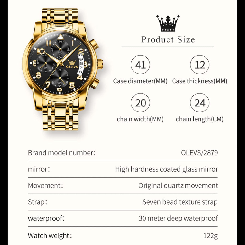 Waterproof Stainless Steel Quartz Analog Watch D916803
